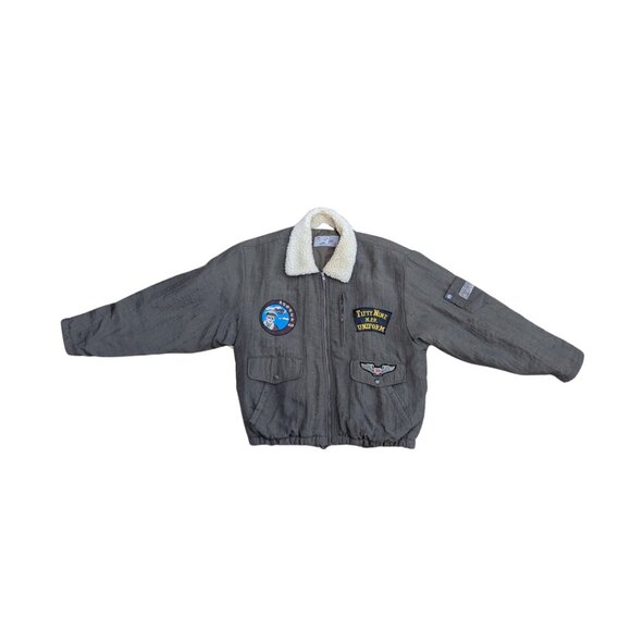 SOLD Vintage 1980's Pere Mar Intermediate Flying Bomber Jacket Size M Men - Picture 3 of 9